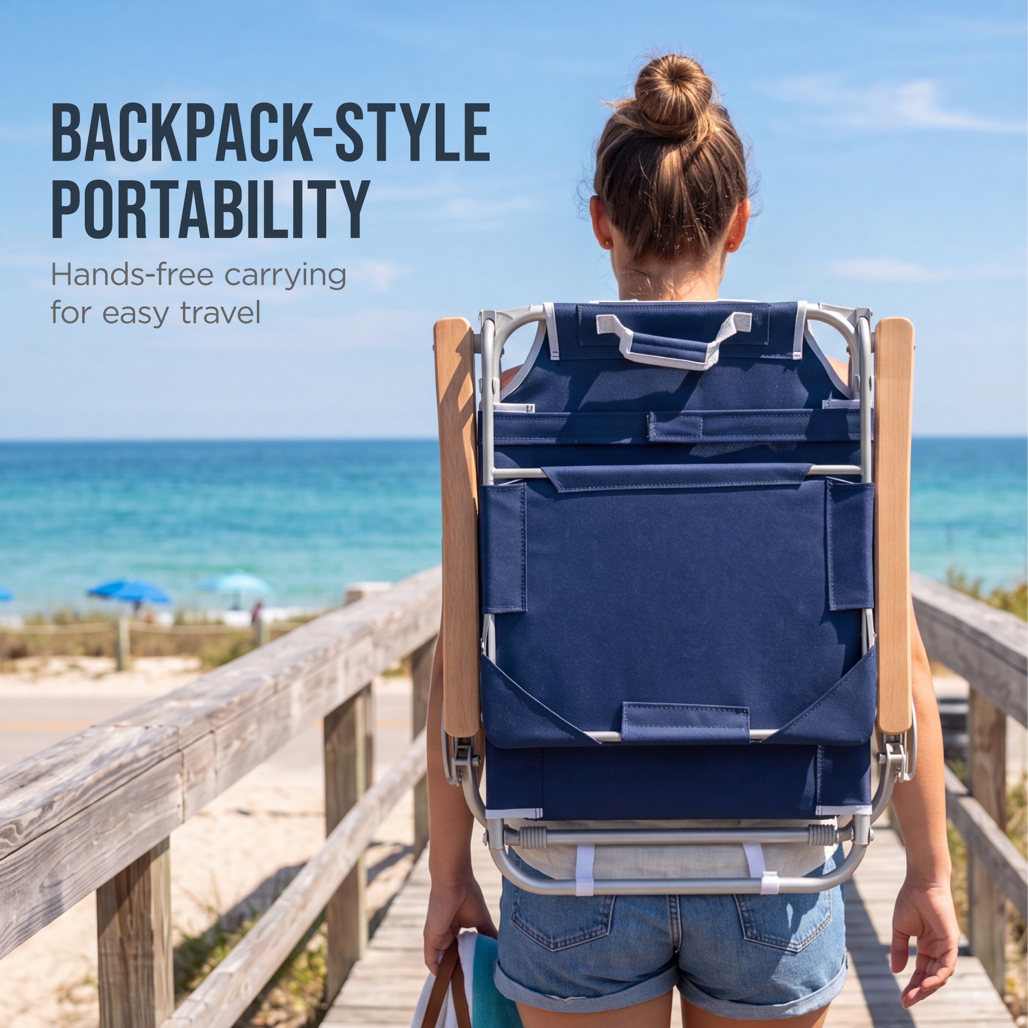 Zero Gravity Beach Chair with Adjustable Canopy and Carry Straps
