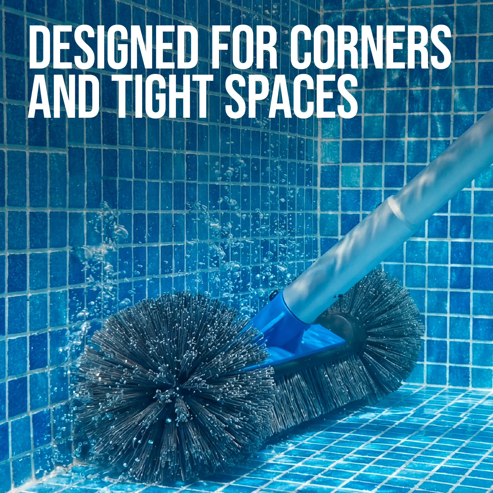 Pool Cleaning Starter Kit  Pool Brush, Skimmer Net & 9 ft Aluminum Pole
