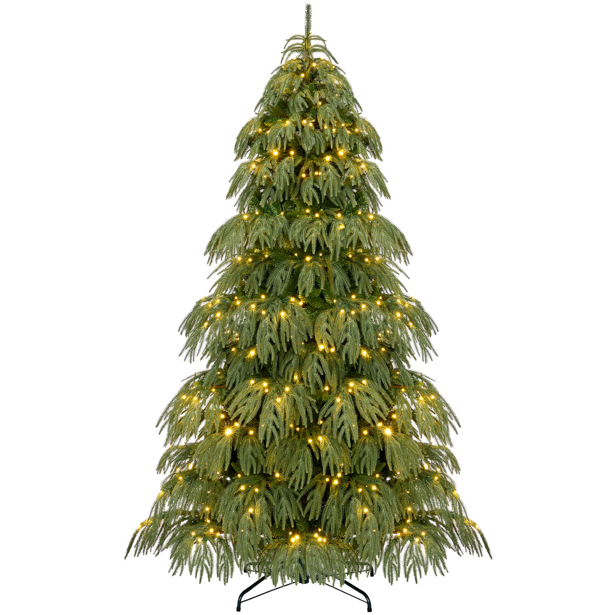 Pre-Lit Artificial Norfolk Pine Christmas Tree Downswept Noble Holiday Decor