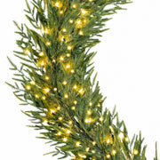 9Ft Artificial Pre-Lit Christmas Garland Norfolk Pine w/ White Lights