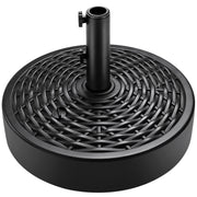 flat patio umbrella base with adustable pole Plastic Patio Umbrella Base Pole Holder Accessory w/ 2 Adjustable Knob – Best Choice Products