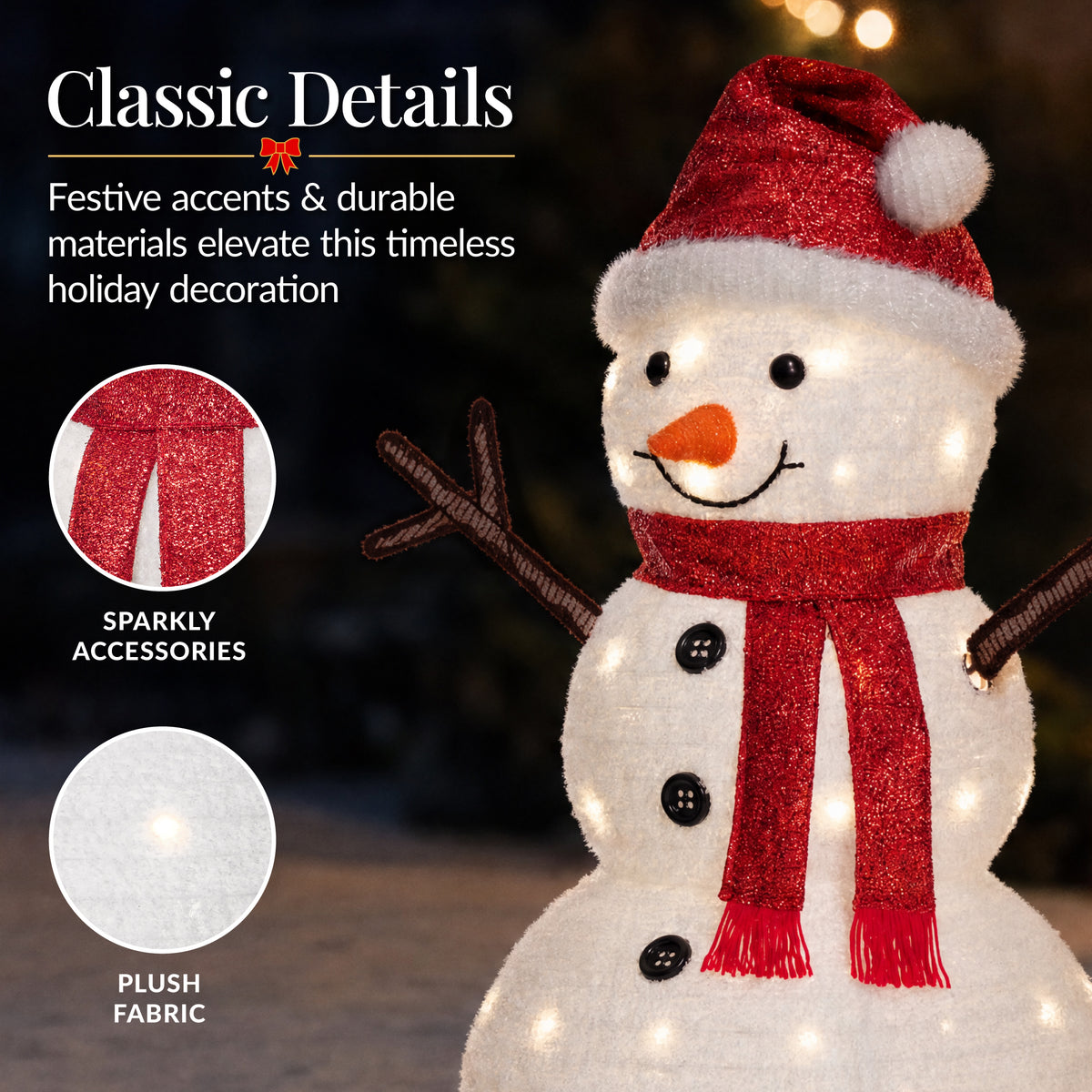 Lighted 4ft Pop-Up Christmas Snowman Family Large Prelit Outdoor Yard Decor