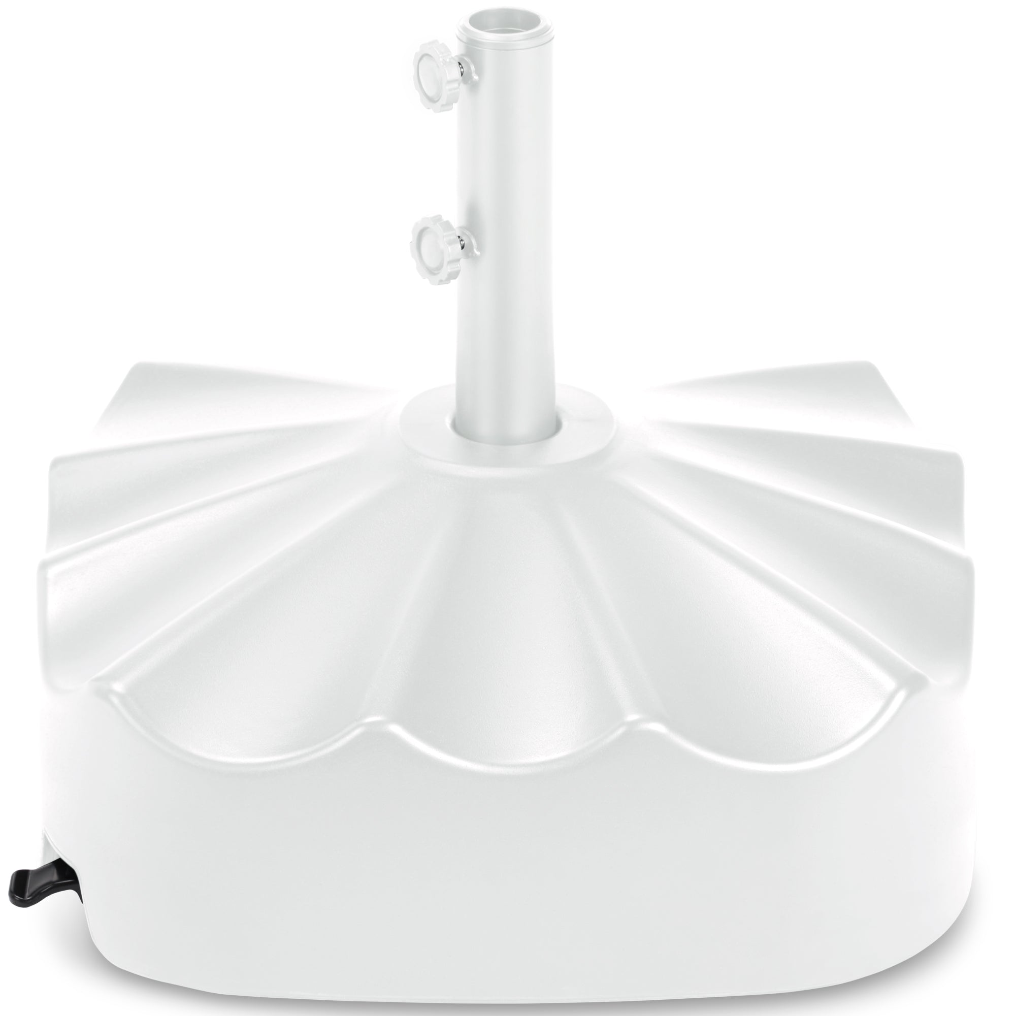 123lb Capacity Fillable Mobile Umbrella Base w/ 4 wheels - Wavy Design