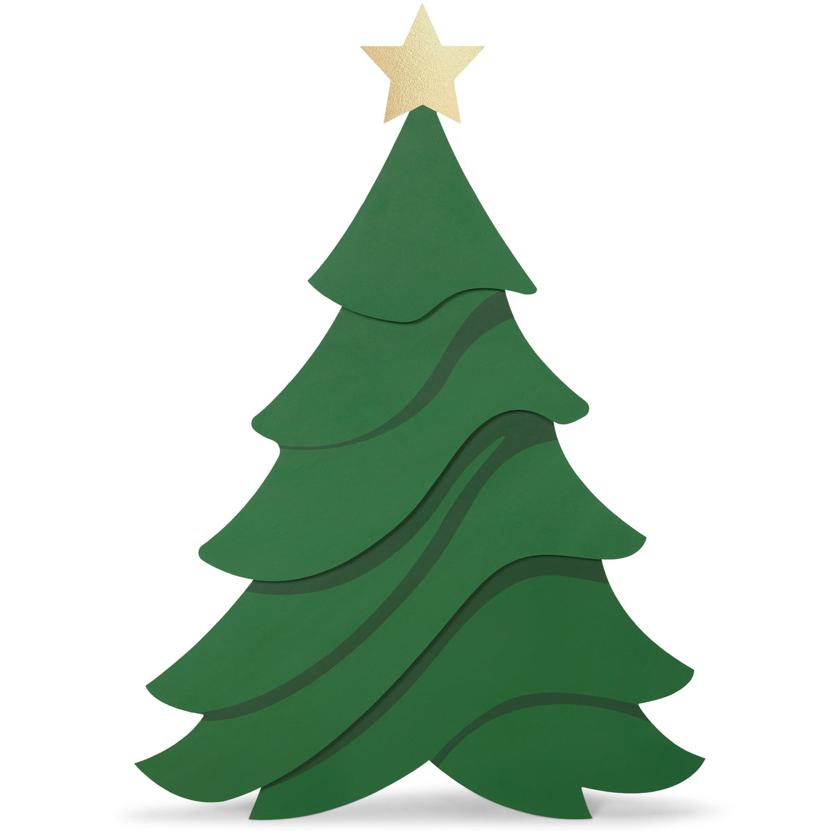 4Ft PVC Outdoor Christmas Tree Yard Silhouette 48in Weather Resistant Decor