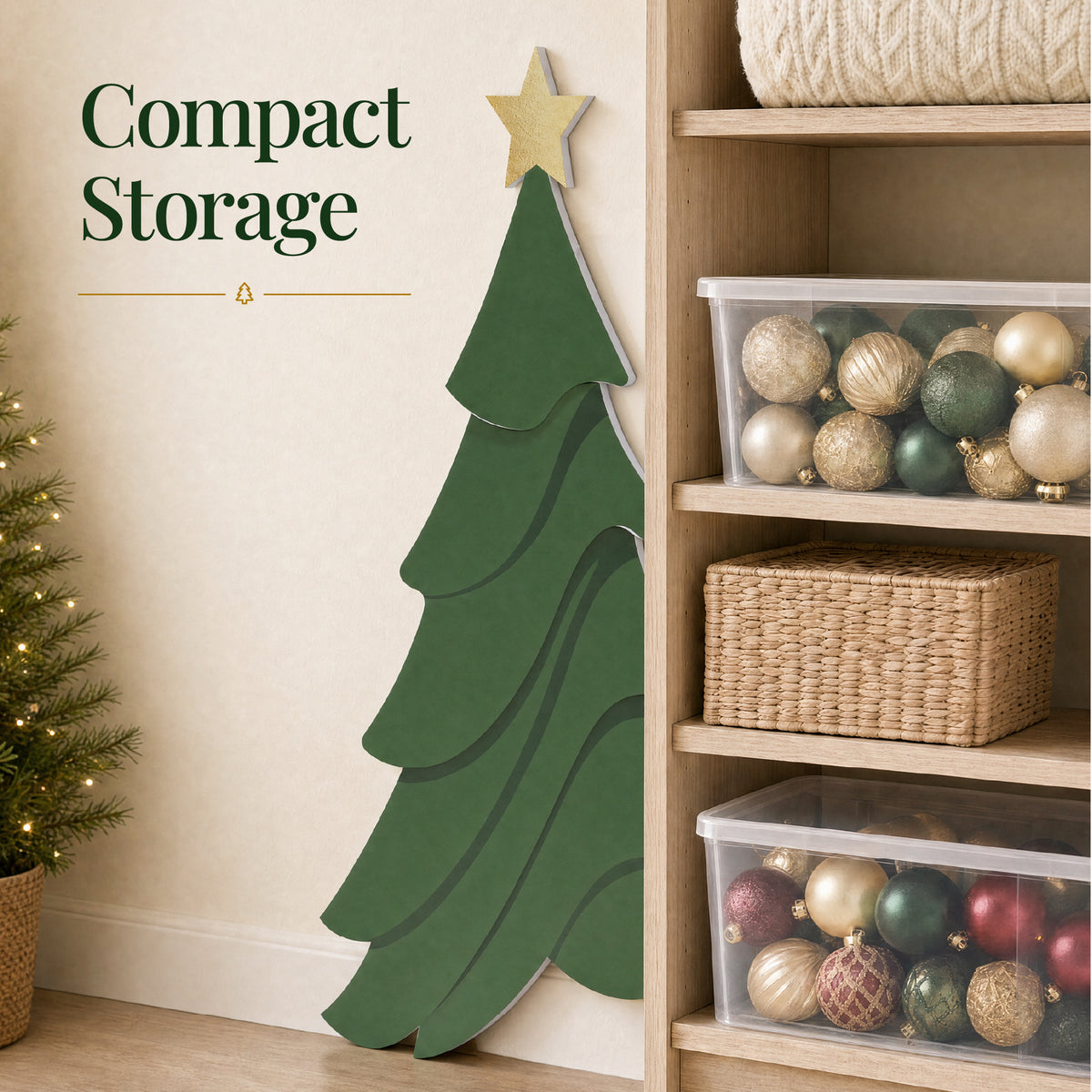 4Ft PVC Outdoor Christmas Tree Yard Silhouette 48in Weather Resistant Decor