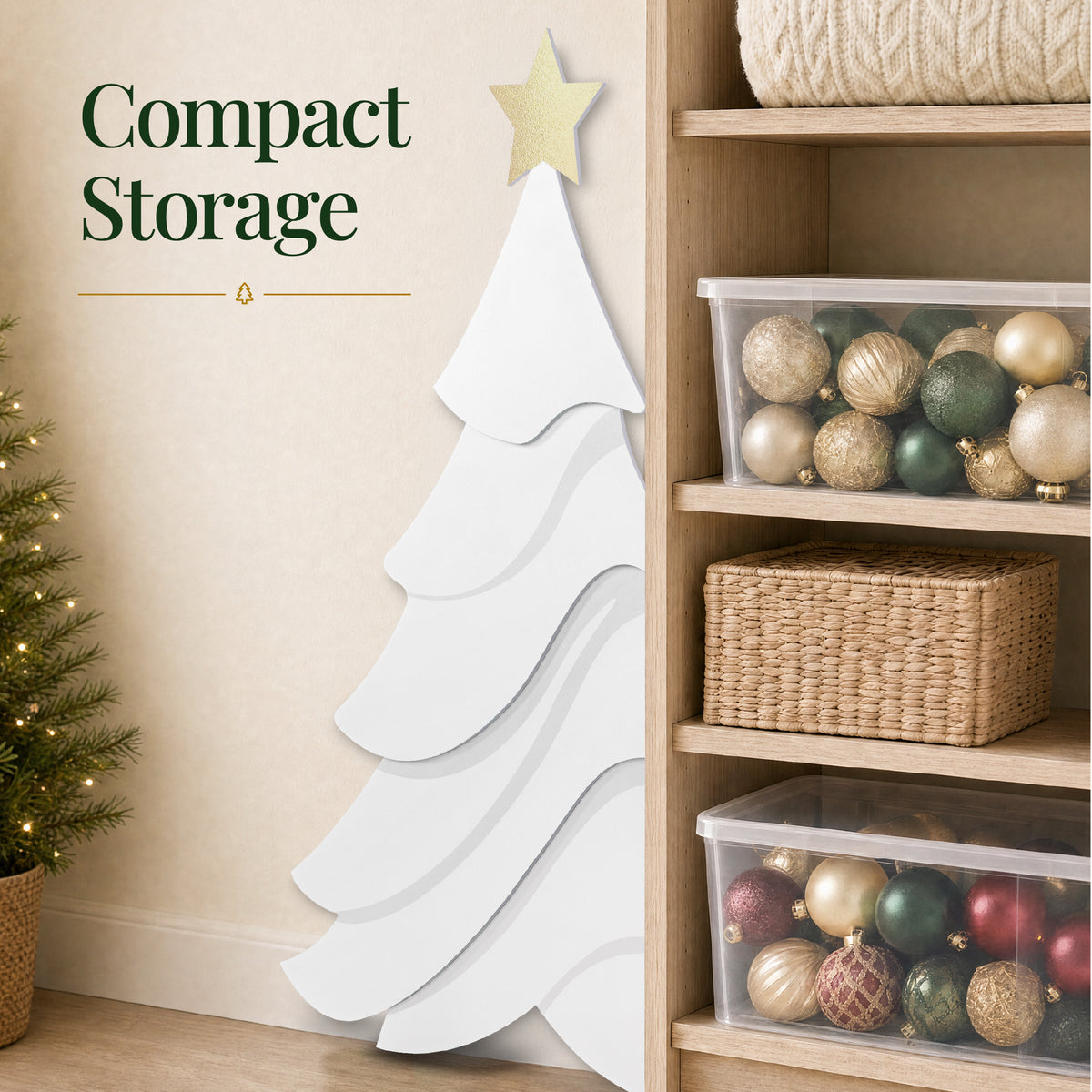 4Ft PVC Outdoor Christmas Tree Yard Silhouette 48in Weather Resistant Decor