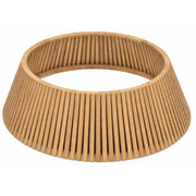 24.5" Christmas Tree Collar, Solid Wood Slatted Tree Skirt Holiday Accessory