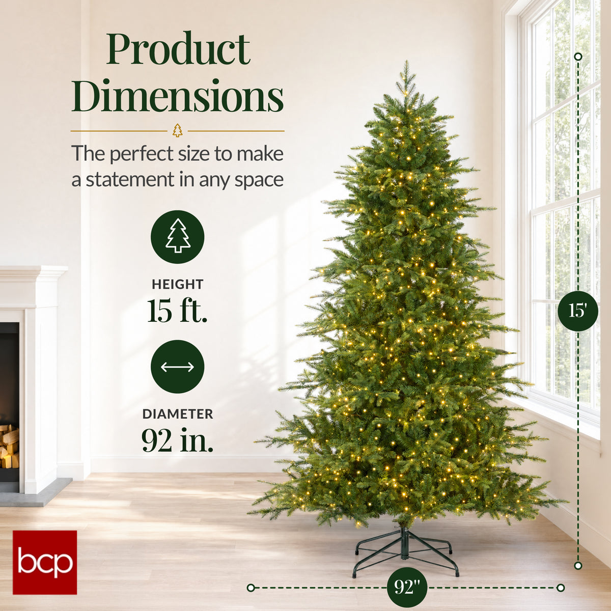 Pre-Lit Artificial Full Aspen Christmas Tree w/ 2-in-1 Micro LED Lights