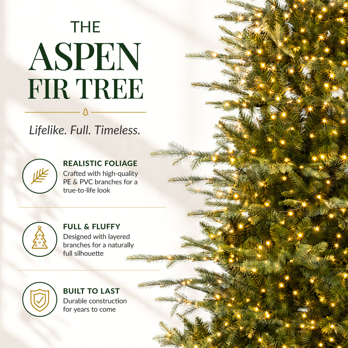 Pre-Lit Artificial Aspen Slim Christmas Tree, TwinkleMAX Ultra Bright LEDs