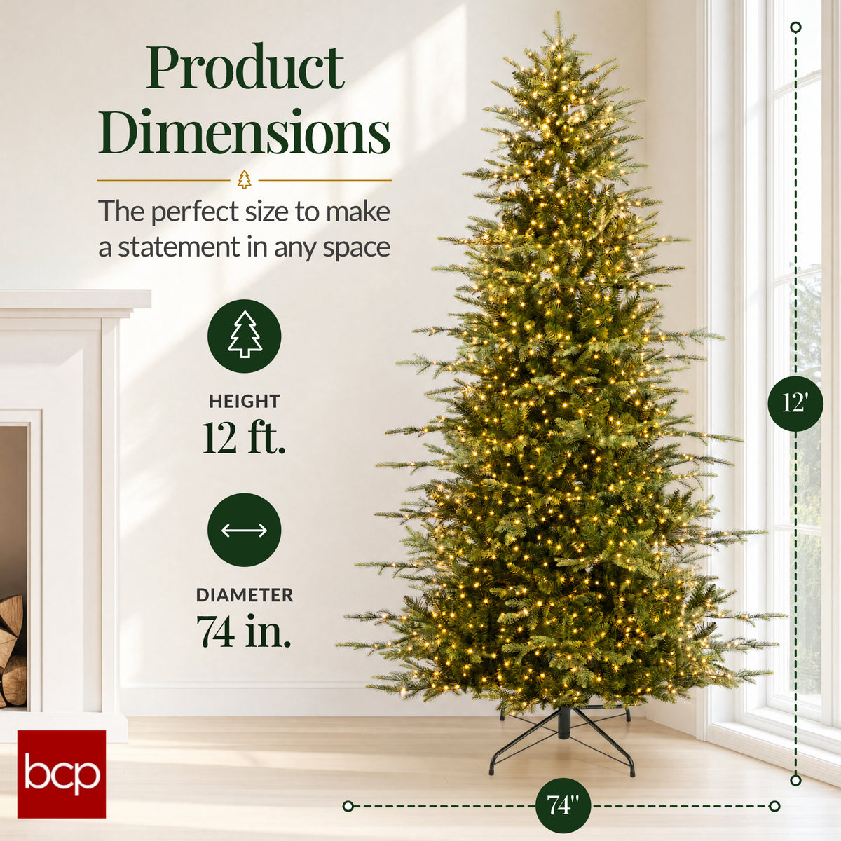 Pre-Lit Artificial Aspen Slim Christmas Tree, TwinkleMAX Ultra Bright LEDs