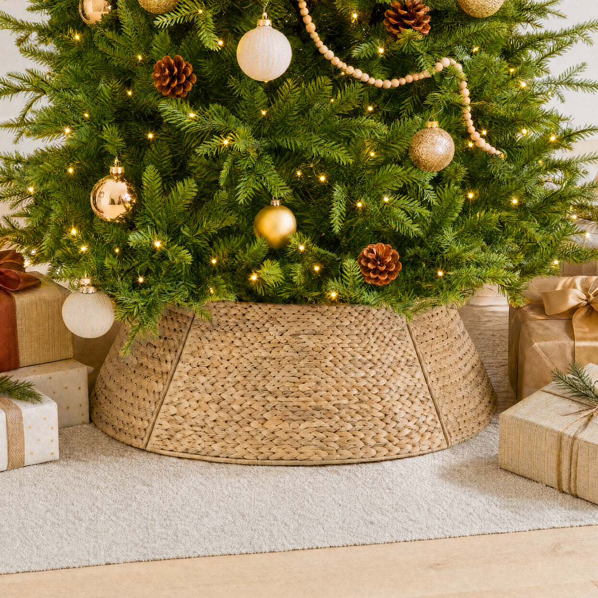 Pre-Lit Artificial Aspen Slim Christmas Tree w/ Remote Control 2in1 LEDs