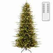 Pre-Lit Artificial Aspen Slim Christmas Tree w/ Remote Control 2in1 LEDs