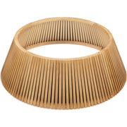 36.5" Christmas Tree Collar, Solid Wood Slatted Tree Skirt Holiday Accessory