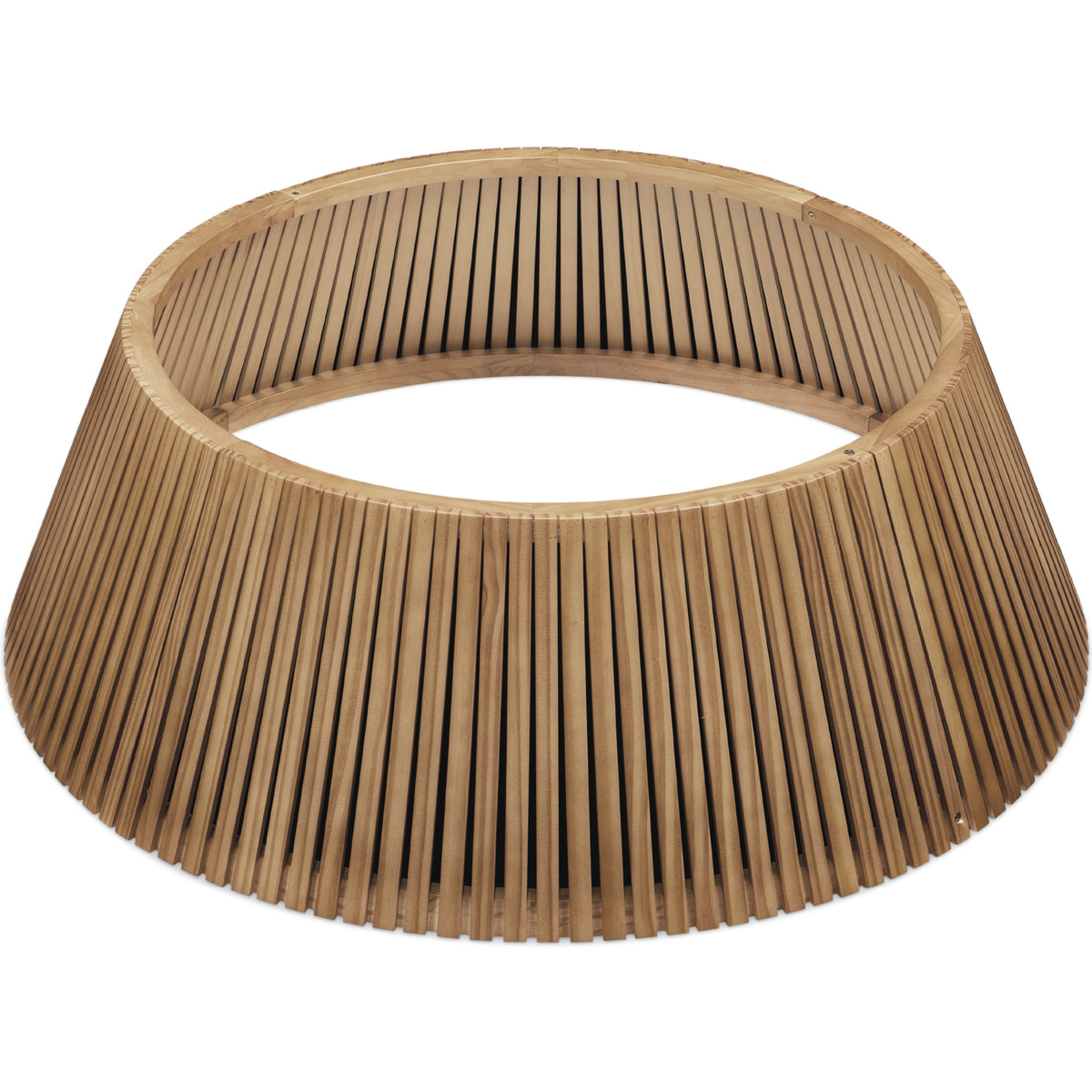 36.5" Christmas Tree Collar, Solid Wood Slatted Tree Skirt Holiday Accessory