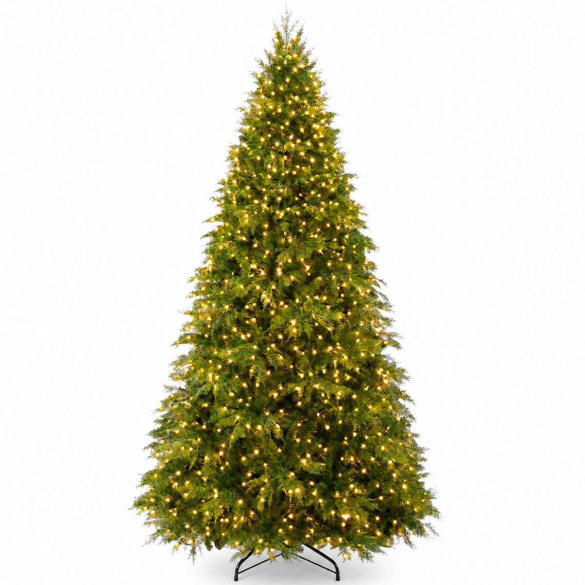 Pre-Lit Cedar Cypress Christmas Tree w/ TwinkleMAX Twinkling Lights