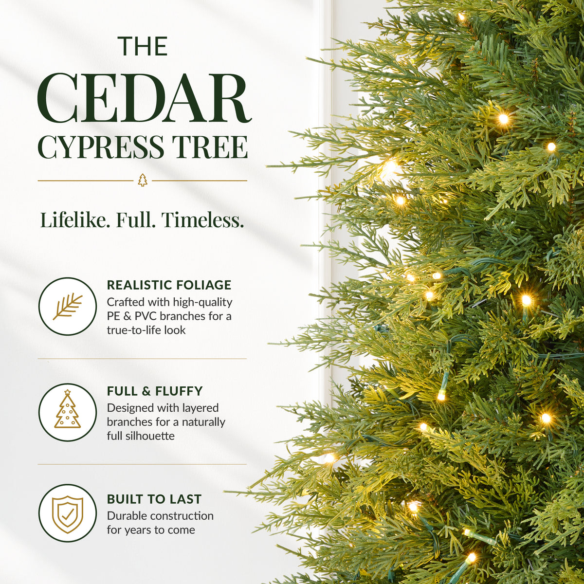 Potted Christmas Tree Pre-lit Green Aspen Twinkling LEDs Holiday Decor