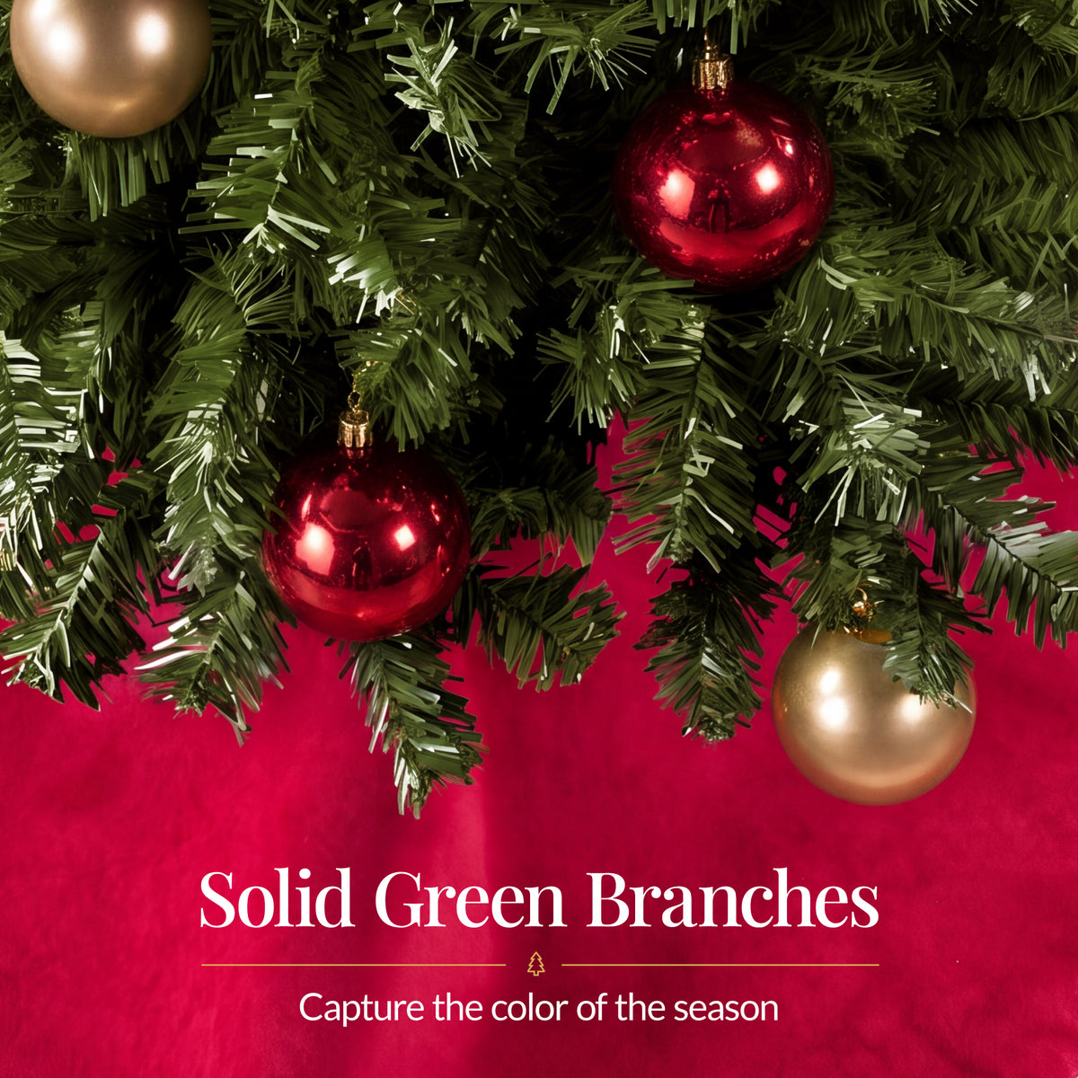 Artificial Christmas Tree, Premium Unlit Realistic Spruce Holiday Decor