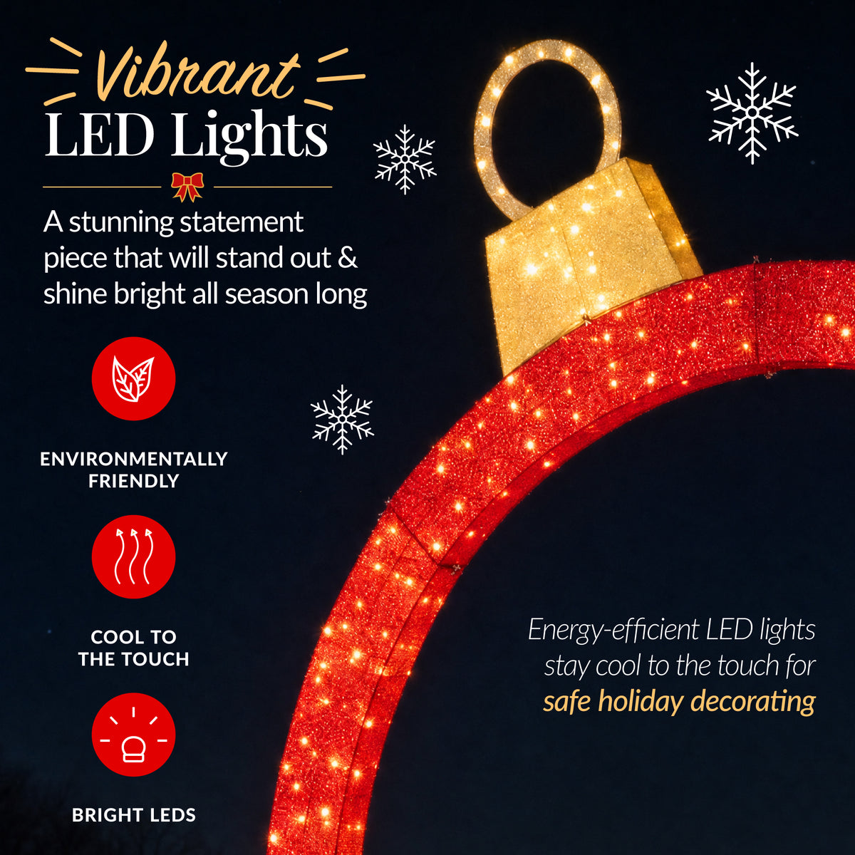 Large Outdoor Christmas Lighted Archway Decoration, 10ft XL, 330 LEDs