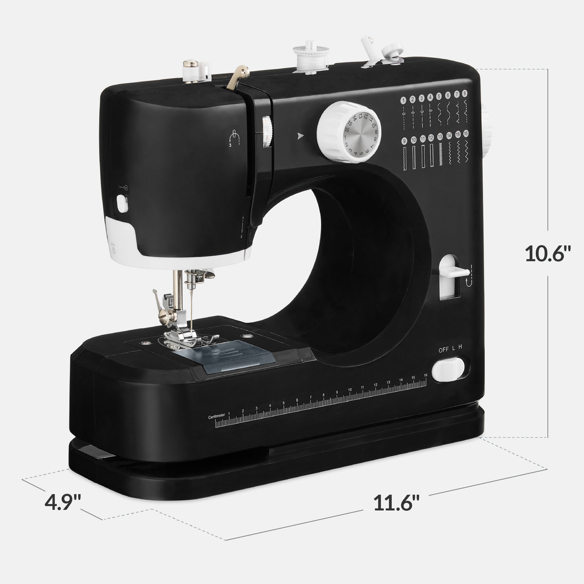 55-Piece Sewing Machine Kit, w/ 16 Stitch Patterns, Double Stitching