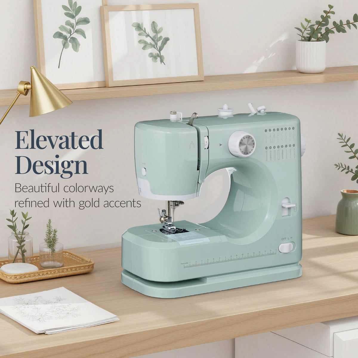 55-Piece Sewing Machine Kit, w/ 16 Stitch Patterns, Double Stitching