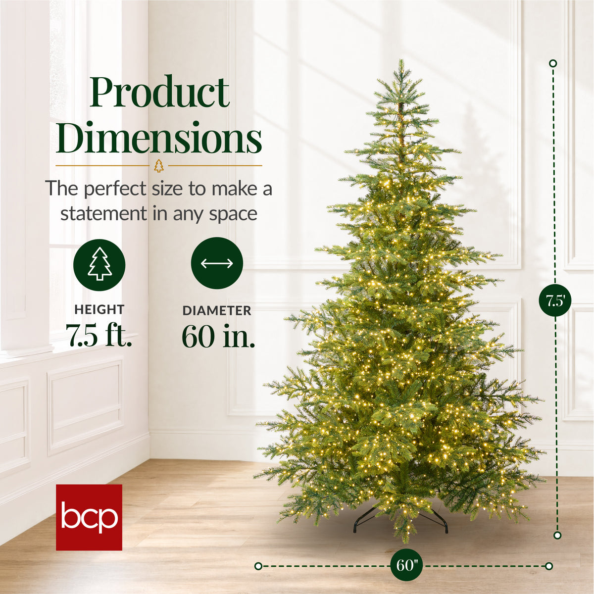 Pre-Lit Noble Fir Christmas Tree w/ TwinkleMAX Twinkling Lights