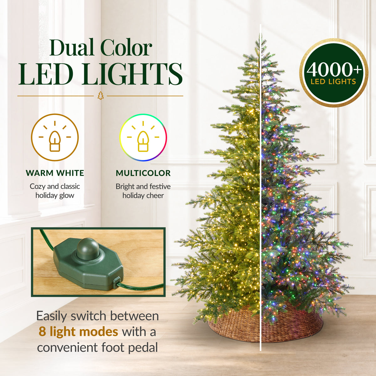 Pre-Lit Noble Fir Christmas Tree w/ TwinkleMAX Twinkling Lights