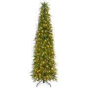 Artificial Downswept Aspen Pencil Christmas Tree Twinkling 2-in-1 LEDs