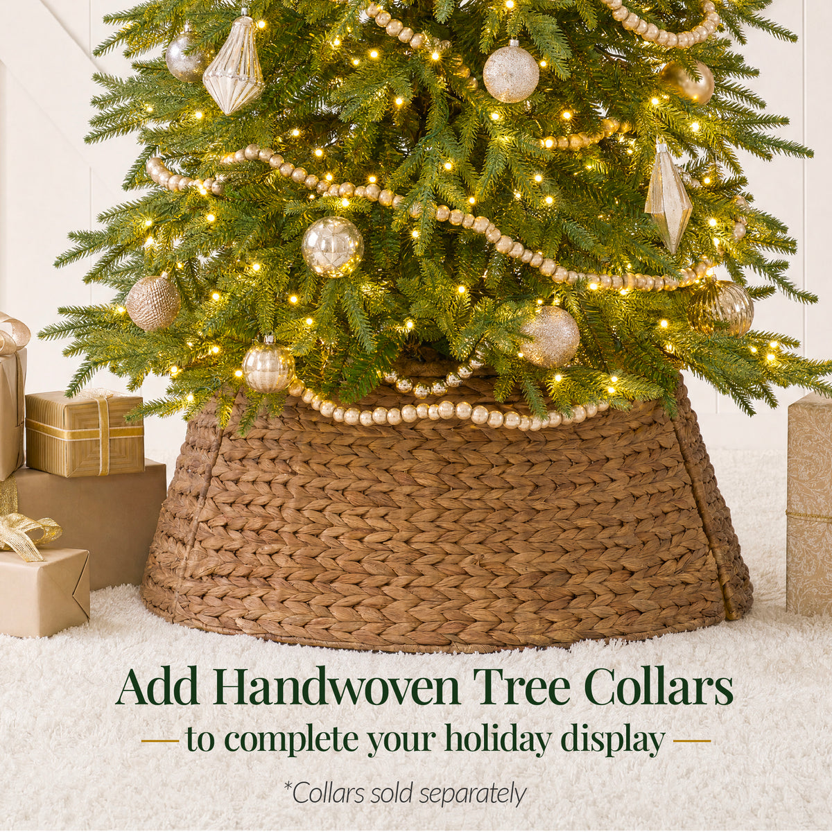 Artificial Downswept Aspen Pencil Christmas Tree Twinkling 2-in-1 LEDs