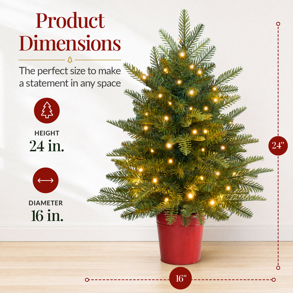 Pre-Lit Artificial Potted Tabletop Aspen Christmas Tree, Twinkling LEDs