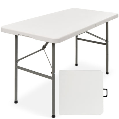 Best Choice Products Portable 4' Folding Utility Table, White