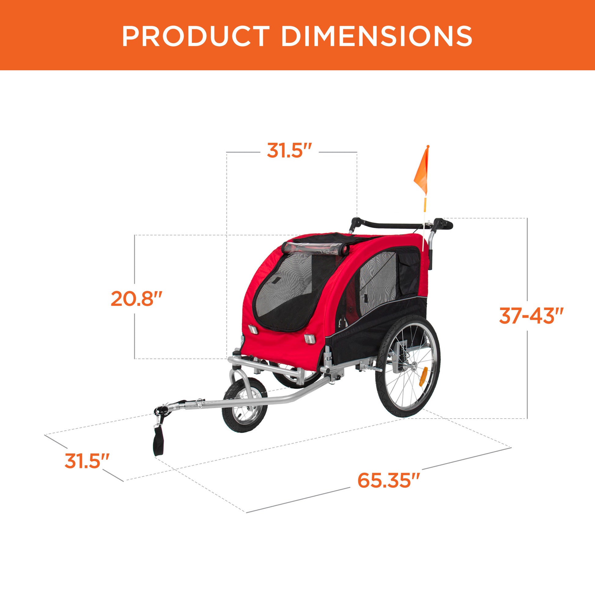 2-in-1 Pet Stroller and Bike Trailer – Best Choice Products