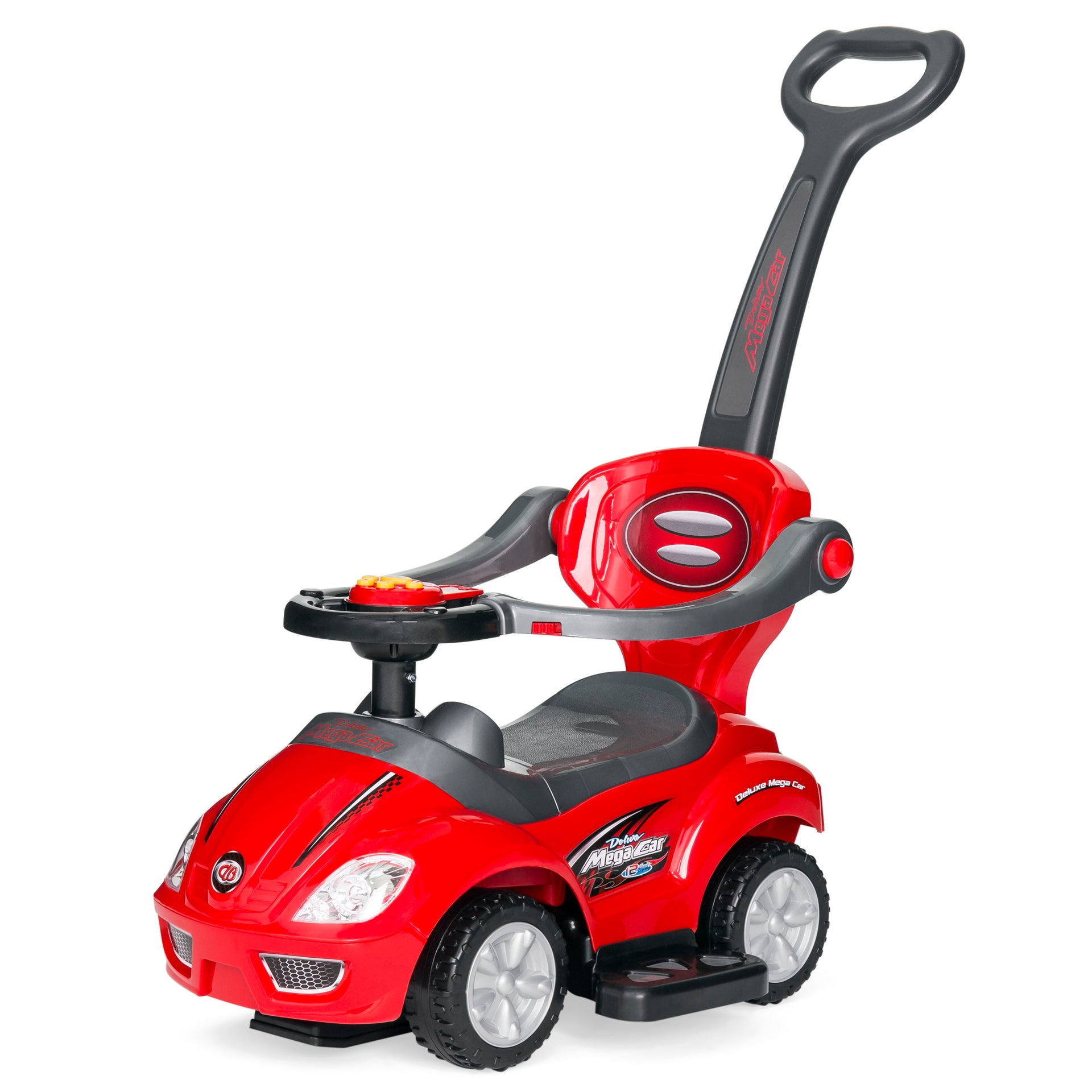 toddler car stroller 3-in-1 Kids Push Car w/ Handle and Horn