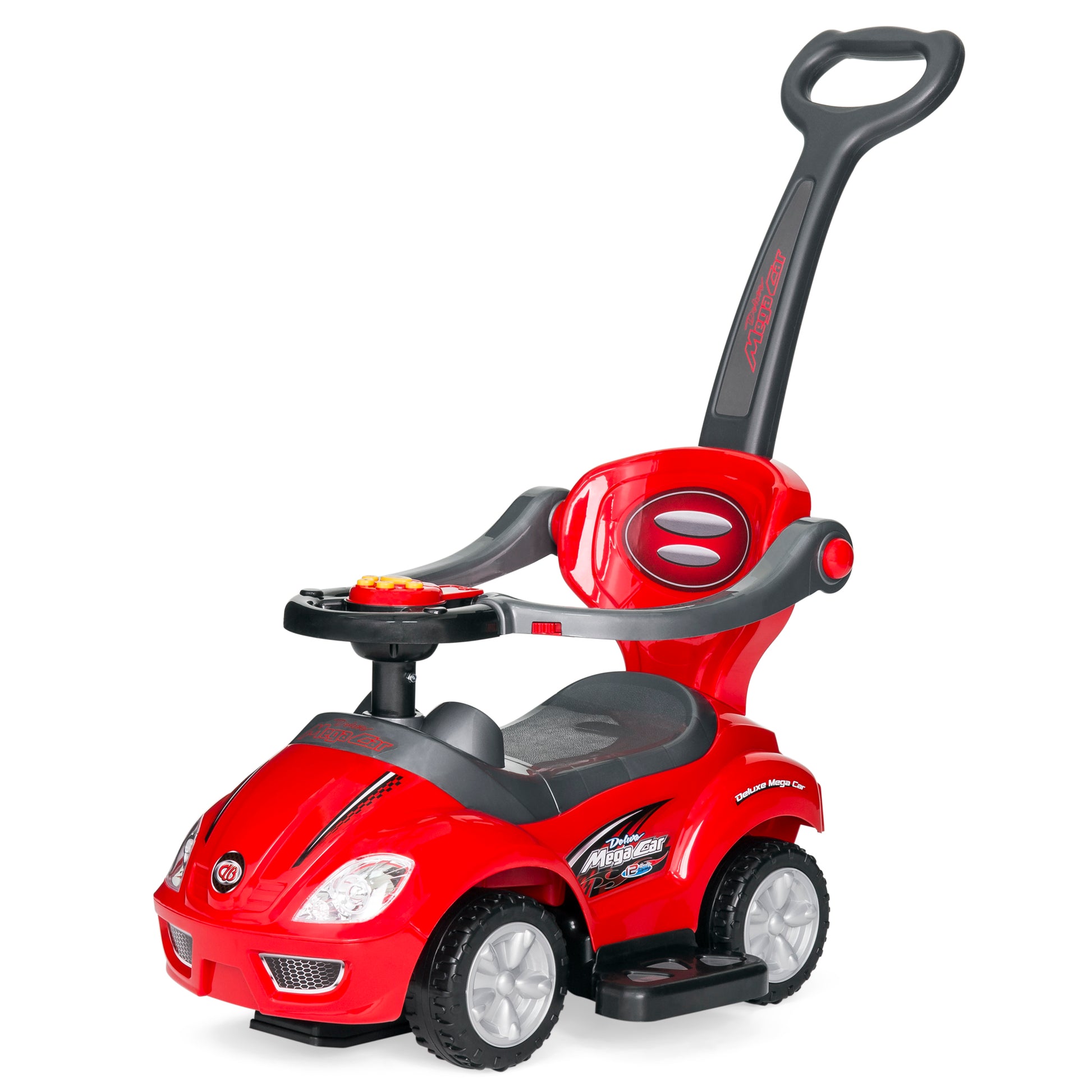 3-in-1 Kids Push Car w/ Handle and Horn – Best Choice Products