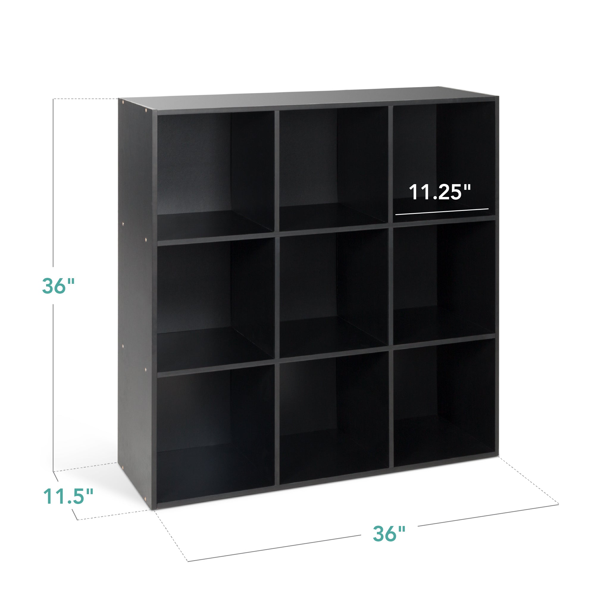 9-Cube Bookshelf Storage Display w/ 3 Removable Panels, Customizable D ...
