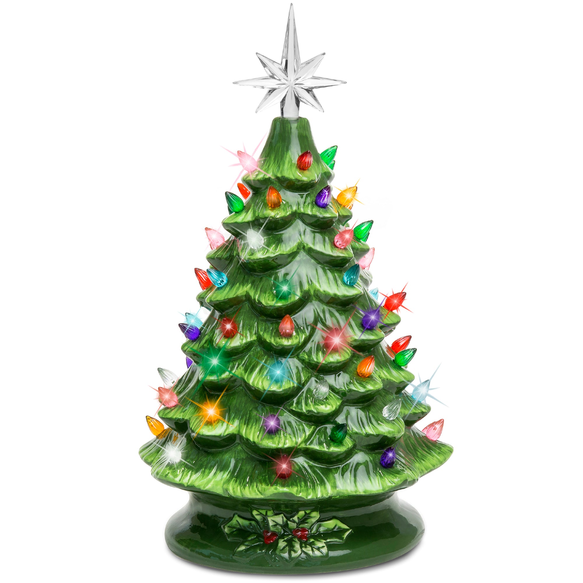 Ceramic Christmas Tree, Pre-lit Tabletop Holiday Tree – Best