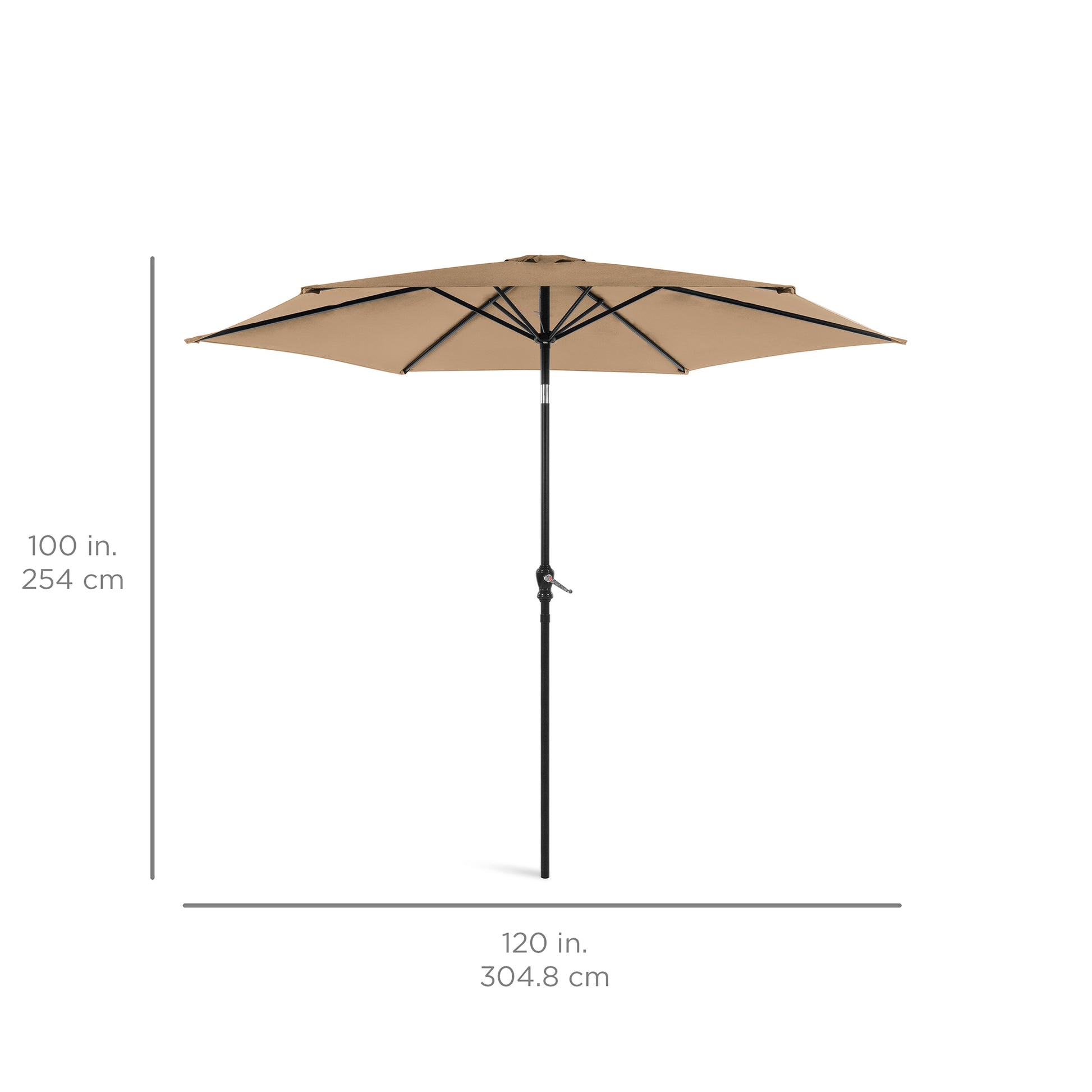 Best Choice Products 10ft Outdoor Steel Market Patio Umbrella w/ Crank, Tilt Push Button, 6 Ribs - Beige Best Choice Products 10ft Outdoor Steel Market Patio Umbrella w/ Crank, Tilt Push Button, 6 Ribs - Beige