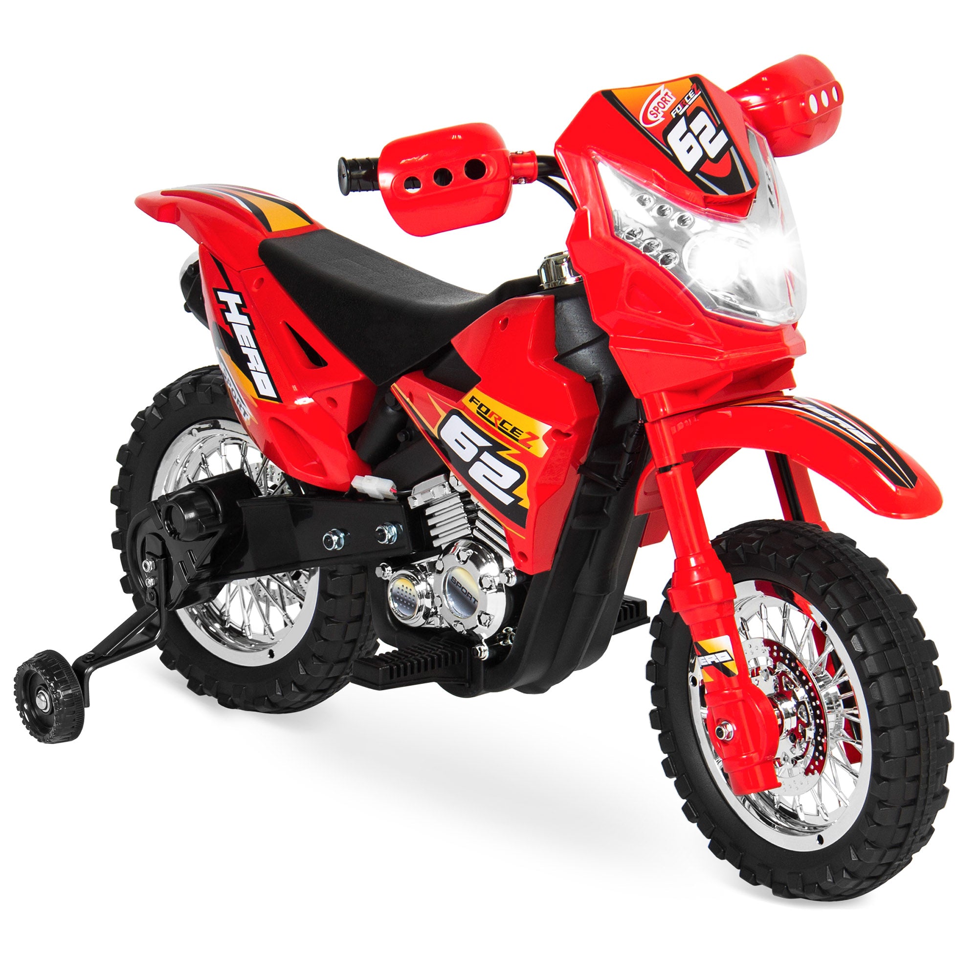 6V Kids Electric Ride-On Motorcycle Toy w/ Training Wheels, Lights, Mu –  Best Choice Products