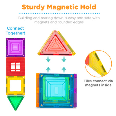 Best Choice Products 110-Piece Kids Magnetic Tiles Set