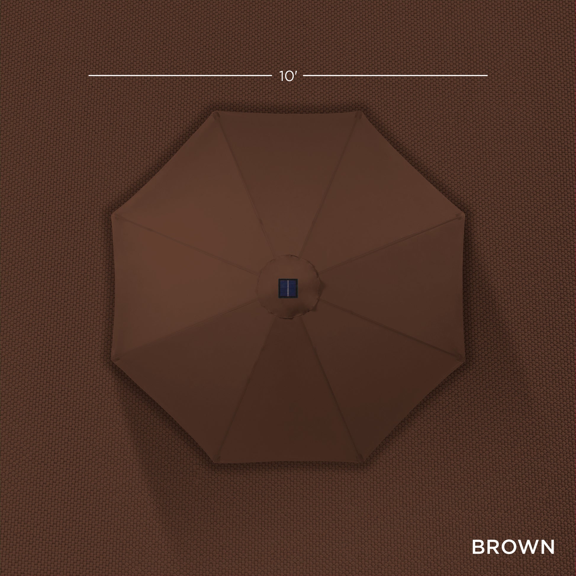 Solar LED Lighted Patio Umbrella w/ Tilt Adjustment, UV-Resistant - 10ft