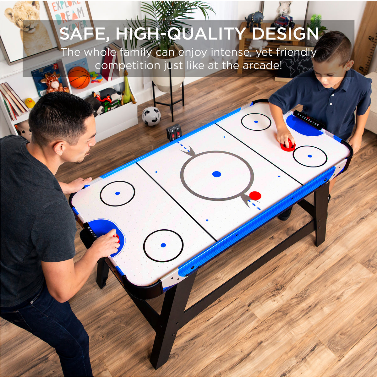 Air Paddle Table Air Hockey Table w/ 2 Pucks, 2 Paddles, LED Score Board - 58in – Best ...
