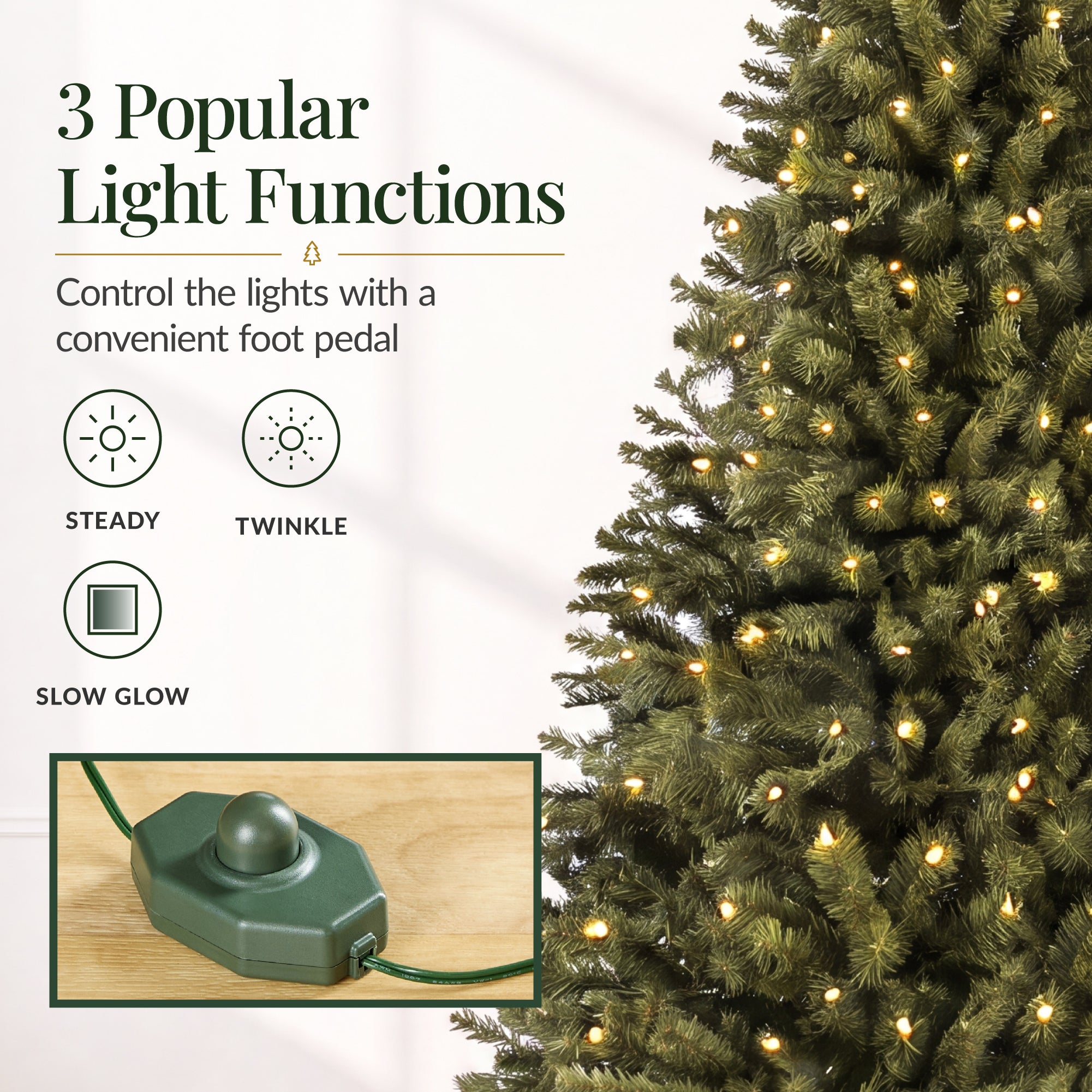 Artificial Christmas Tree with Viral Twinkling Lights, PreLit Spruce