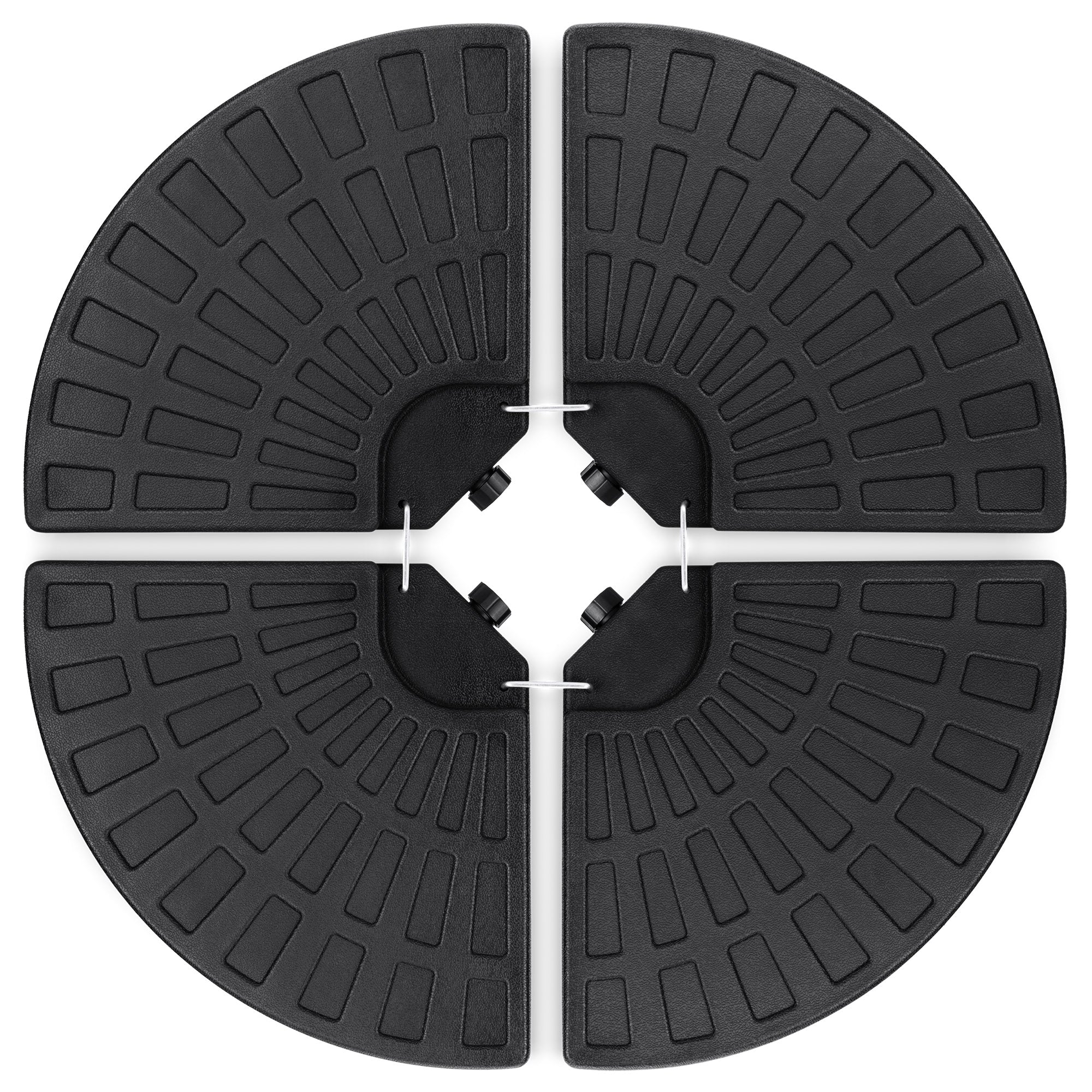 4-Piece Cantilever Offset Patio Umbrella Base Stand w/ Carry Handles