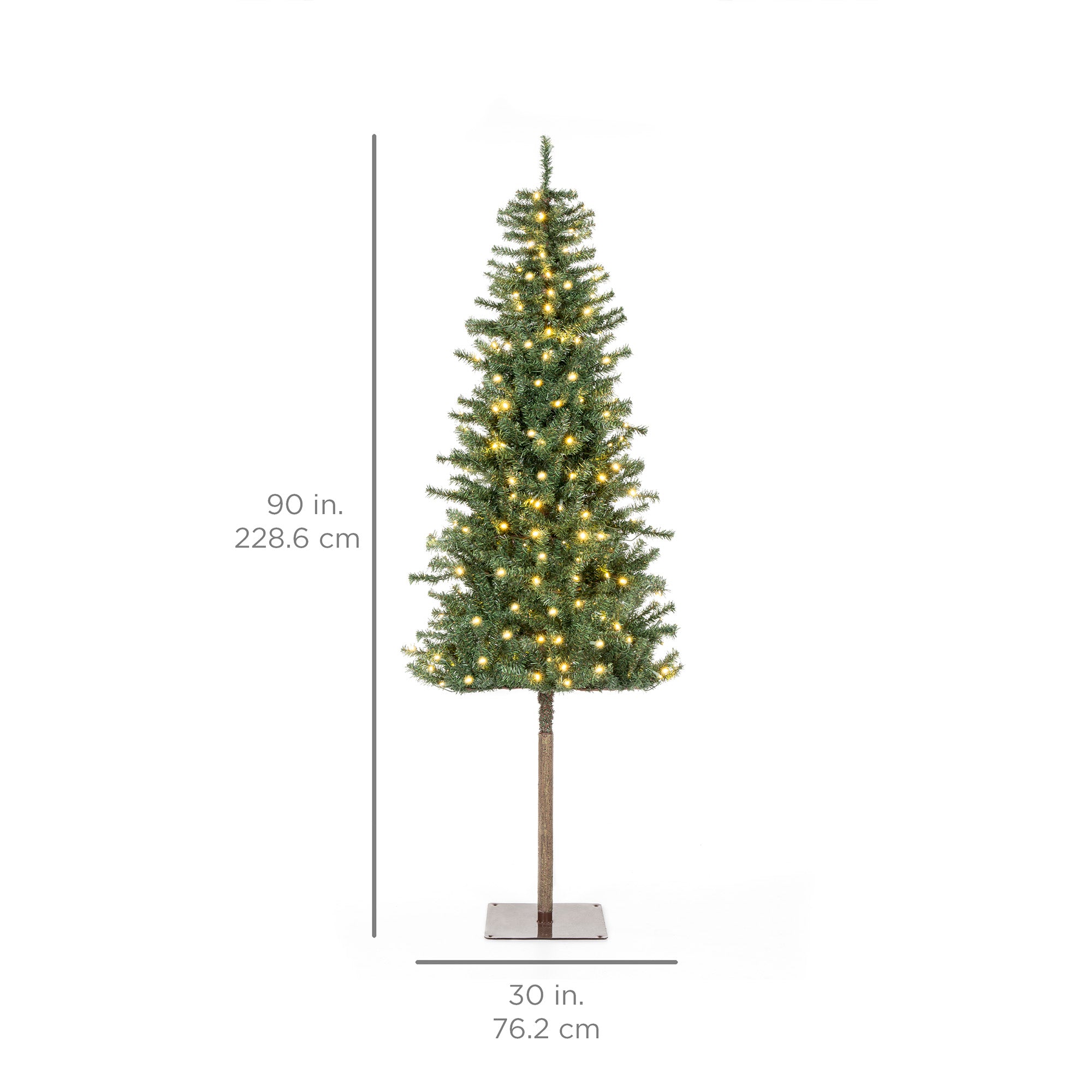 Best Choice Products 6ft Pre-Lit Spruce Hinged Artificial Christmas Tree w/ 250 Incandescent Lights Foldable Stand