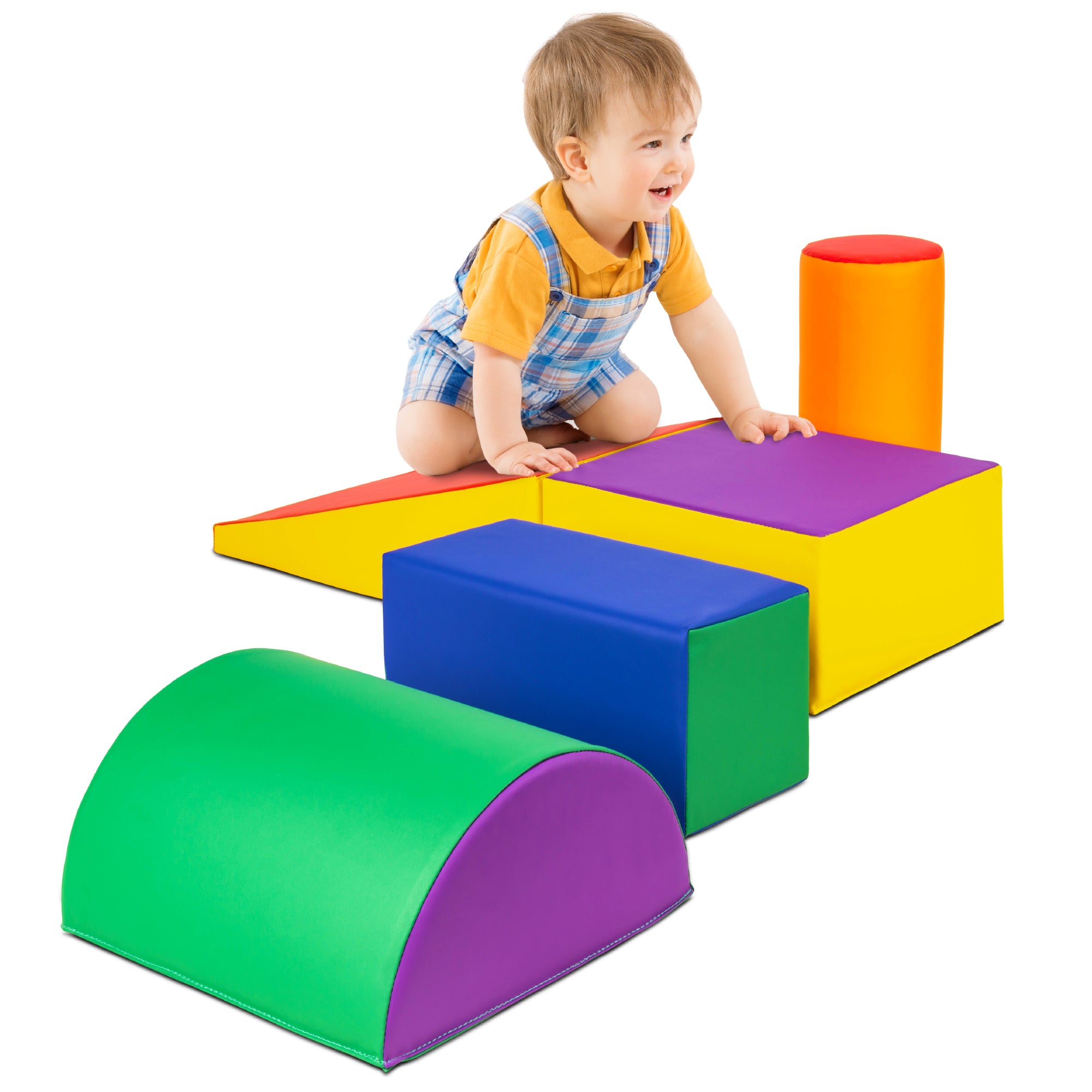 5-Piece Kids Climb & Crawl Soft Foam Shapes Structure Playset – Best Choice  Products