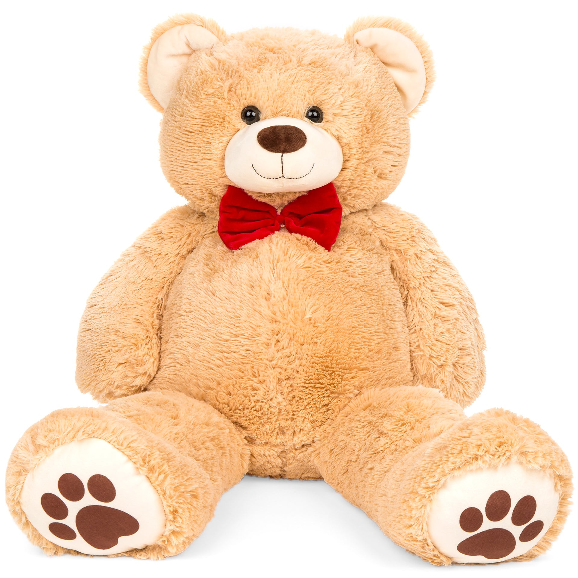 Giant Plush Teddy Bear Stuffed Animal w/ Bow Tie, Paw Prints - 35in – Best  Choice Products