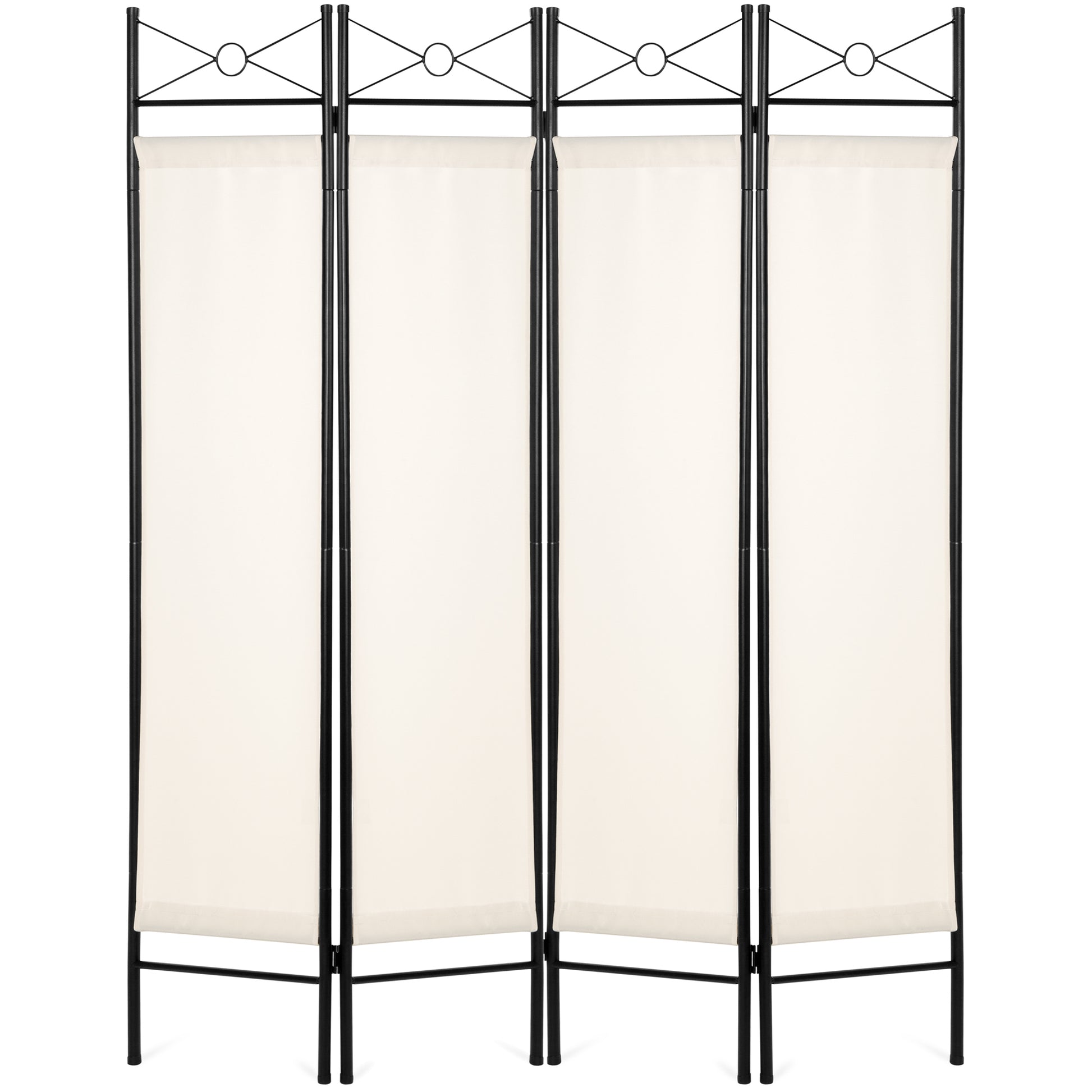 4-Panel Folding Privacy Screen Room Divider Decoration Accent, 6ft
