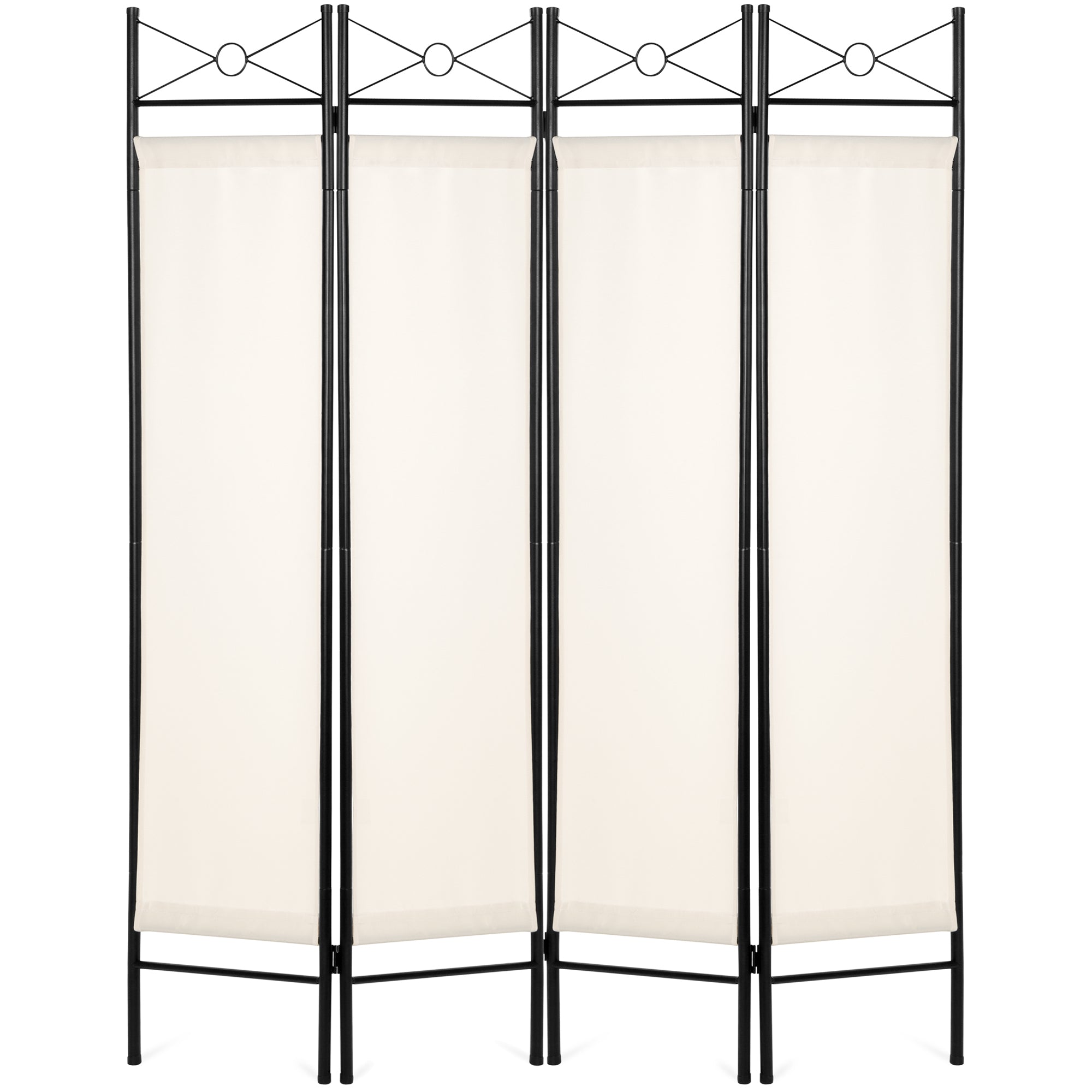4-Panel Folding Privacy Screen Room Divider Decoration Accent, 6ft