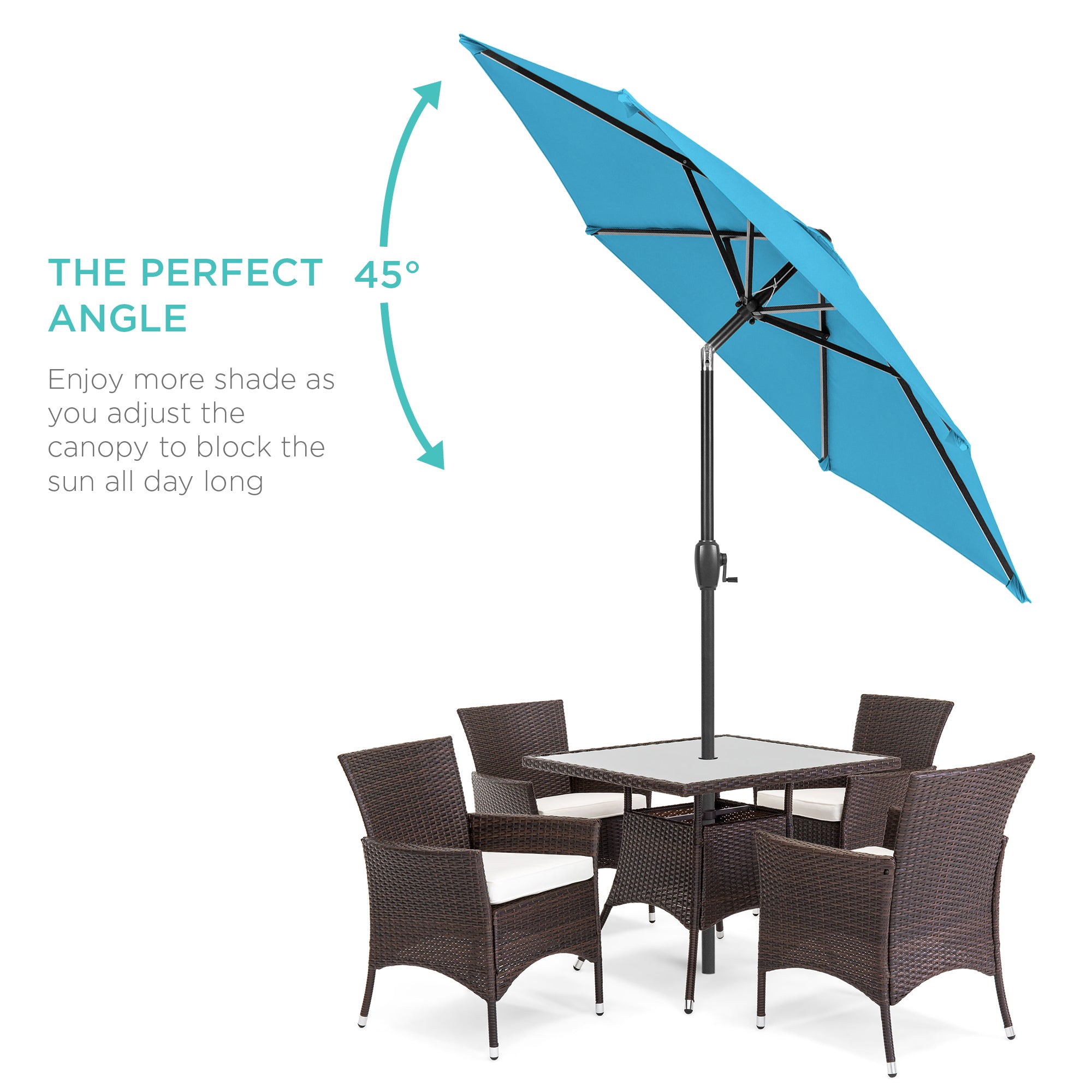 jcpenney outdoor oasis 10x6ft rectagular cranktilt market patio umbrella 8' X 10 with Auto Tilt Sunbrella / Forest Green / Anthracite Introducing the 10ft Umbrella 10 ft. x 6.5 ft.