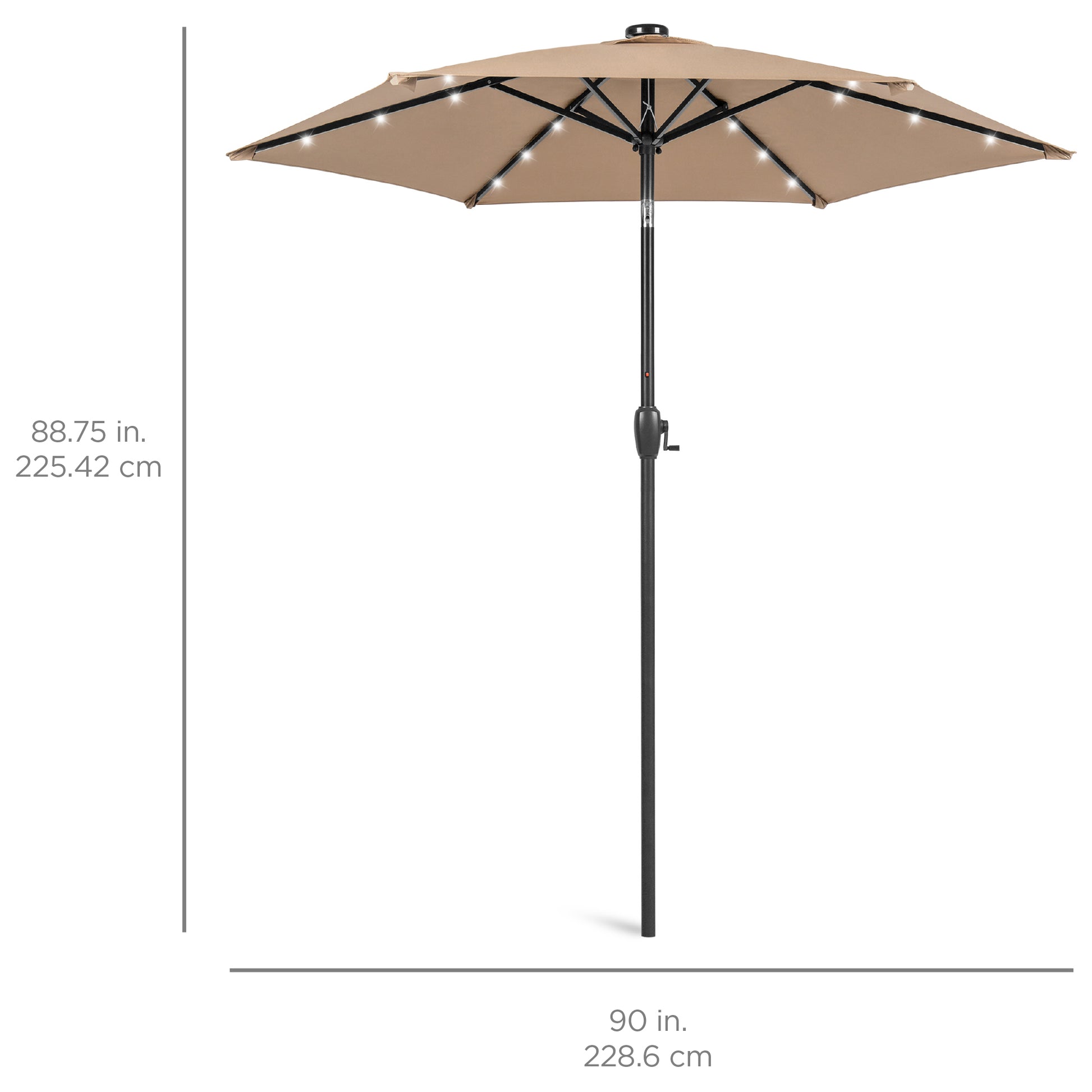 best choice products 7.5ft outdoor solar patio umbrella Best Choice Products 7.5ft Outdoor Solar Patio Umbrella for Deck, Pool w/ Tilt, Crank, LED Lights