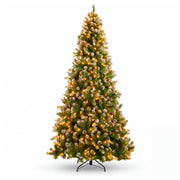 Artificial Christmas Tree with Viral Twinkling Lights, PreLit Frosted Pine
